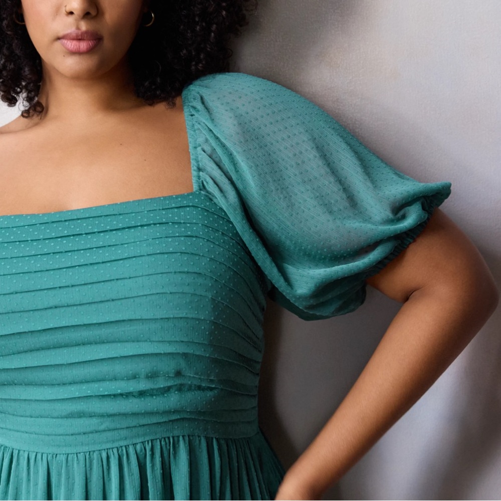 NWT 🪬Teal LC Lauren Conrad 2X Sleeved Dress - Picture 4 of 14